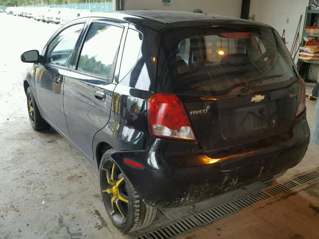 KL1TD66648B209071 - 2008 CHEVROLET AVEO BASE BLACK photo 3