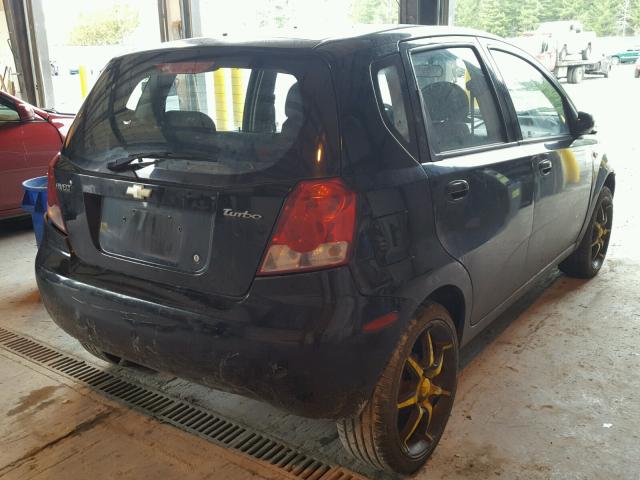 KL1TD66648B209071 - 2008 CHEVROLET AVEO BASE BLACK photo 4