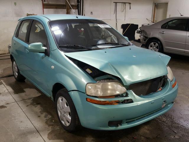 KL1TD62675B378390 - 2005 CHEVROLET AVEO BASE TEAL photo 1