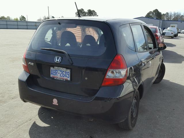 JHMGD38457S051910 - 2007 HONDA FIT BLACK photo 4