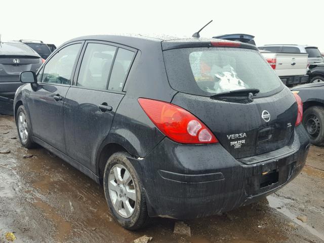 3N1BC13E99L408156 - 2009 NISSAN VERSA S BLACK photo 3