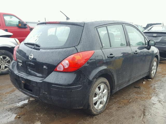 3N1BC13E99L408156 - 2009 NISSAN VERSA S BLACK photo 4