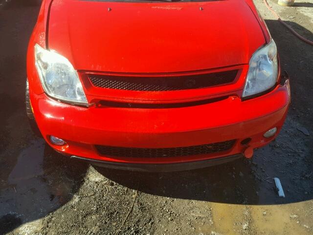 JTKKT624X50094987 - 2005 TOYOTA SCION XA RED photo 7