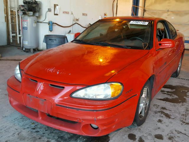 1G2NV12E6YM880961 - 2000 PONTIAC GRAND AM G RED photo 2