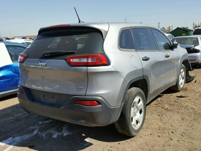 1C4PJLAB1FW579261 - 2015 JEEP CHEROKEE S GRAY photo 4