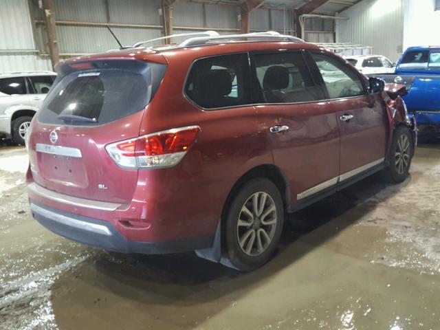 5N1AR2MN7EC689936 - 2014 NISSAN PATHFINDER RED photo 4