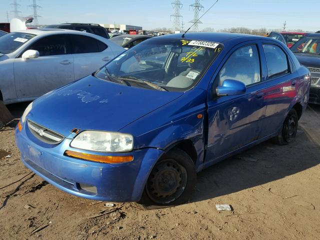 KL1TD52624B144201 - 2004 CHEVROLET AVEO BLUE photo 2