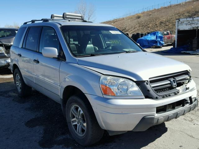 2HKYF18534H538840 - 2004 HONDA PILOT EXL SILVER photo 1