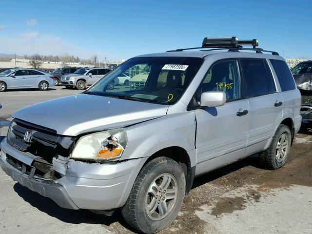 2HKYF18534H538840 - 2004 HONDA PILOT EXL SILVER photo 2