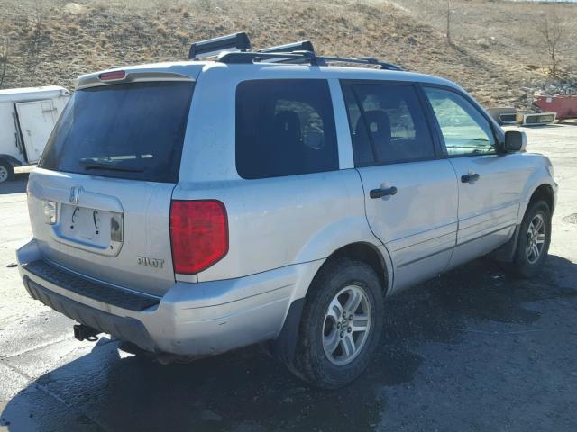 2HKYF18534H538840 - 2004 HONDA PILOT EXL SILVER photo 4