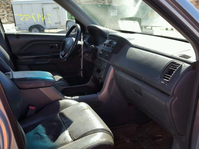 2HKYF18534H538840 - 2004 HONDA PILOT EXL SILVER photo 5