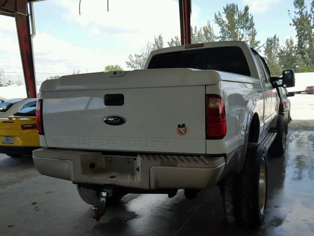 1FTSW21R38EB35956 - 2008 FORD F250 SUPER WHITE photo 4