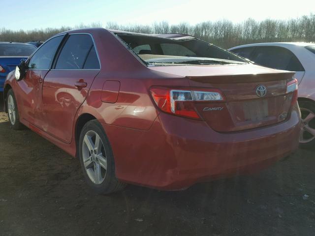 4T1BF1FK3CU552929 - 2012 TOYOTA CAMRY BASE RED photo 3