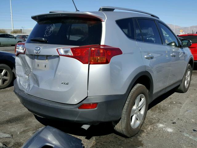 JTMWFREVXD5017673 - 2013 TOYOTA RAV4 XLE SILVER photo 4