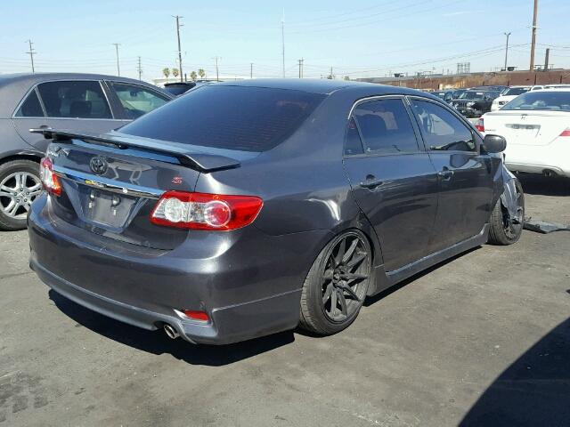 5YFBU4EE4CP002949 - 2012 TOYOTA COROLLA BA GRAY photo 4