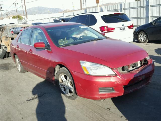 1HGCM56387A036279 - 2007 HONDA ACCORD SE RED photo 1