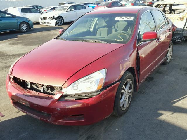 1HGCM56387A036279 - 2007 HONDA ACCORD SE RED photo 2