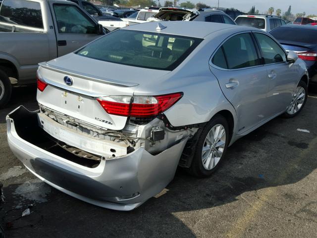 JTHBW1GG2D2032554 - 2013 LEXUS ES 300H SILVER photo 4