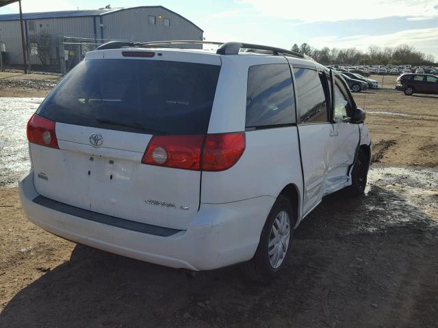 5TDZK23C17S040873 - 2007 TOYOTA SIENNA CE WHITE photo 4