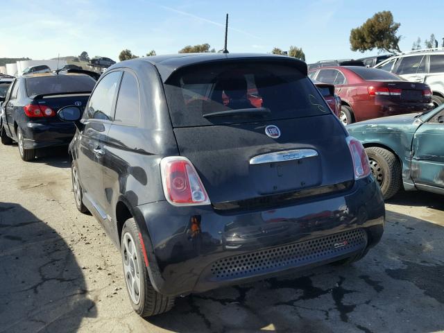 3C3CFFGEXDT712545 - 2013 FIAT 500 ELECTR BLACK photo 3