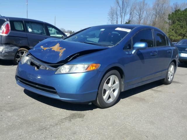 1HGFA16808L092703 - 2008 HONDA CIVIC EX Mavi foto 2