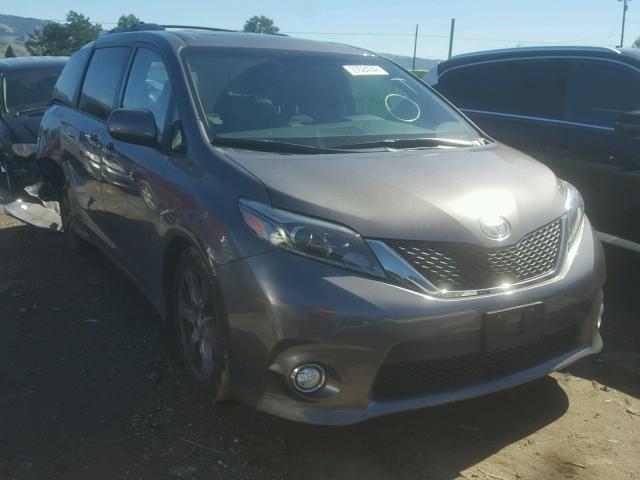 5TDXZ3DC7HS785006 - 2017 TOYOTA SIENNA SE GRAY photo 1