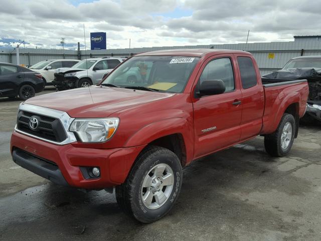 5TFTU4GN0EX064094 - 2014 TOYOTA TACOMA PRE RED photo 2