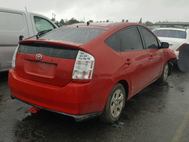 JTDKB20U667065923 - 2006 TOYOTA PRIUS RED photo 4