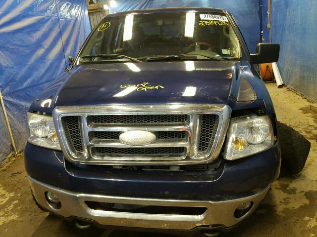 1FTPW14V57FB37497 - 2007 FORD F150 SUPER BLUE photo 9