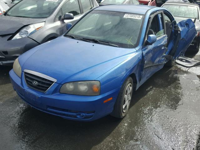 KMHDN46D84U886096 - 2004 HYUNDAI ELANTRA GL BLUE photo 2