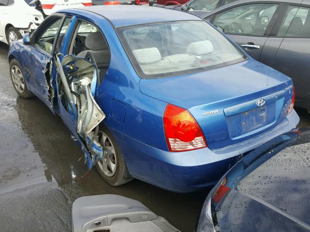 KMHDN46D84U886096 - 2004 HYUNDAI ELANTRA GL BLUE photo 3