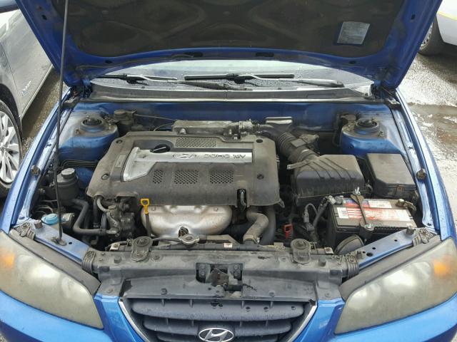 KMHDN46D84U886096 - 2004 HYUNDAI ELANTRA GL BLUE photo 7