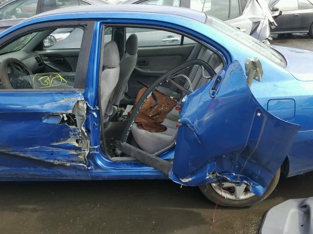 KMHDN46D84U886096 - 2004 HYUNDAI ELANTRA GL BLUE photo 9