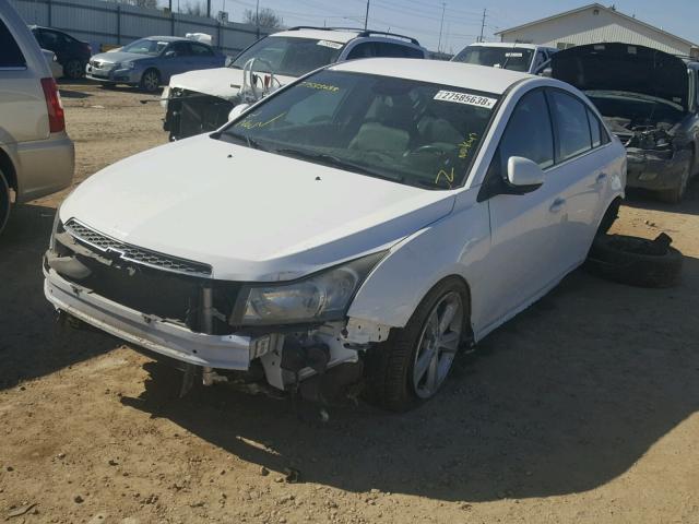 1G1PE5SB1D7290525 - 2013 CHEVROLET CRUZE LT WHITE photo 2