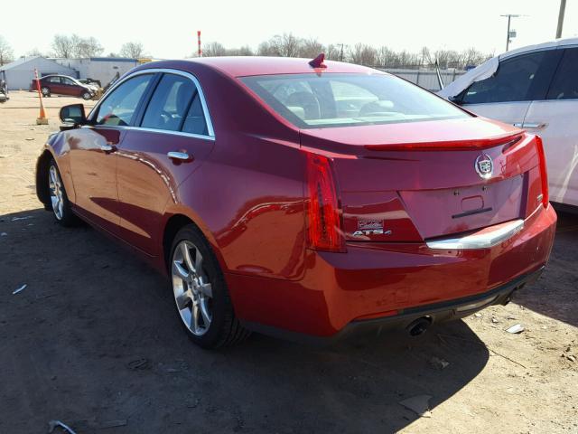 1G6AH5R34D0116205 - 2013 CADILLAC ATS LUXURY RED photo 3