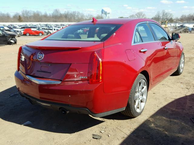 1G6AH5R34D0116205 - 2013 CADILLAC ATS LUXURY RED photo 4