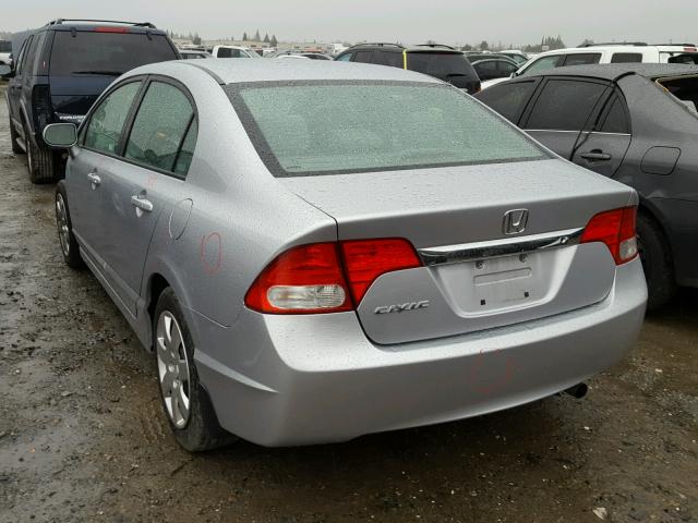 2HGFA16579H336738 - 2009 HONDA CIVIC LX SILVER photo 3