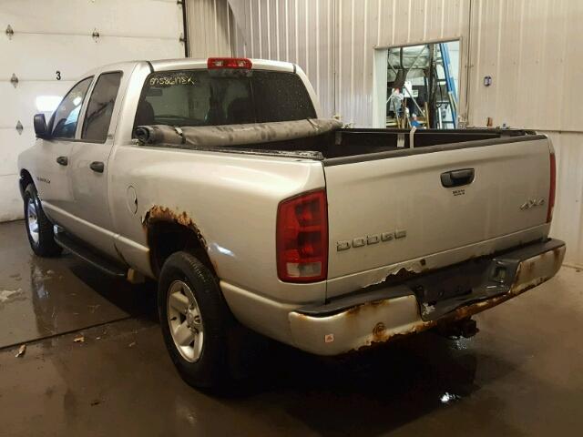 1B7HU18Z82J120562 - 2002 DODGE RAM 1500 SILVER photo 3