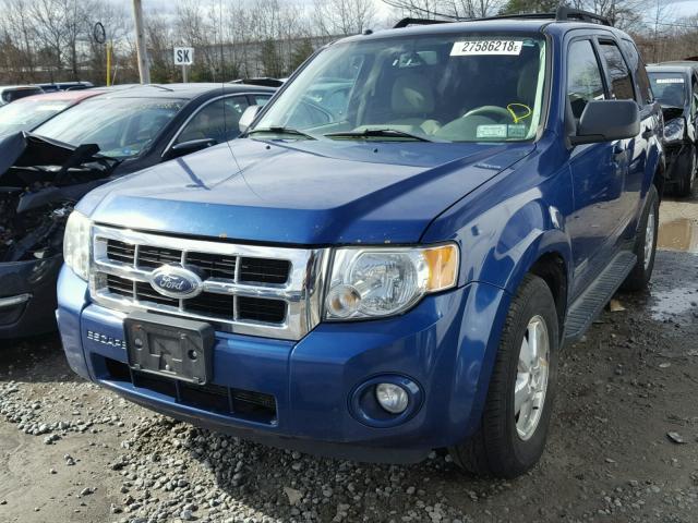 1FMCU03Z88KB00466 - 2008 FORD ESCAPE XLT BLUE photo 2