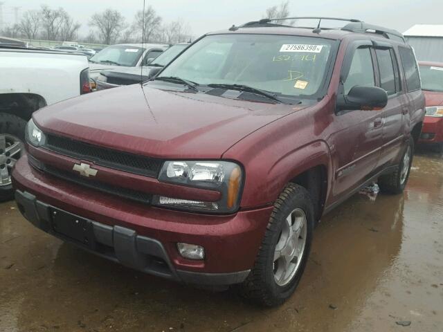 1GNET16S246205809 - 2004 CHEVROLET TRAILBLAZE MAROON photo 2