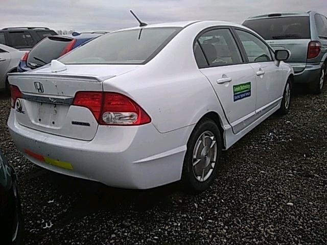 JHMFA3F28AS007879 - 2010 HONDA CIVIC HYBR WHITE photo 4