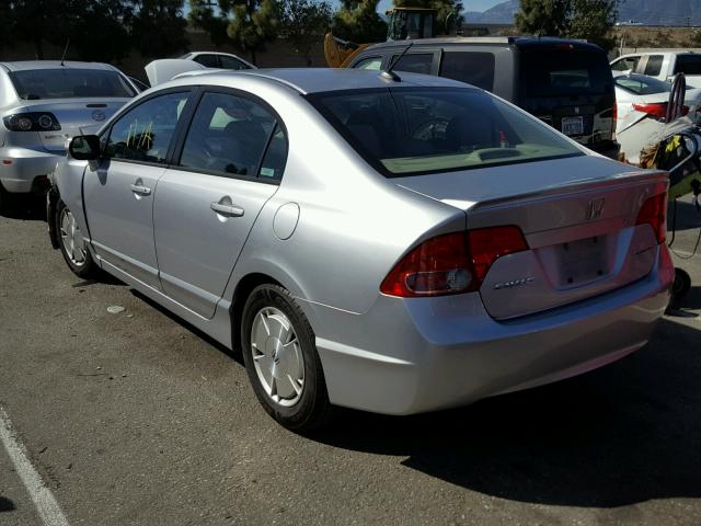 JHMFA362X7S000490 - 2007 HONDA CIVIC HYBR SILVER photo 3