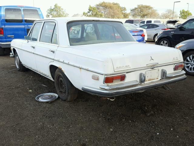 10806712015504 - 1973 MERCEDES-BENZ 280SE WHITE photo 3