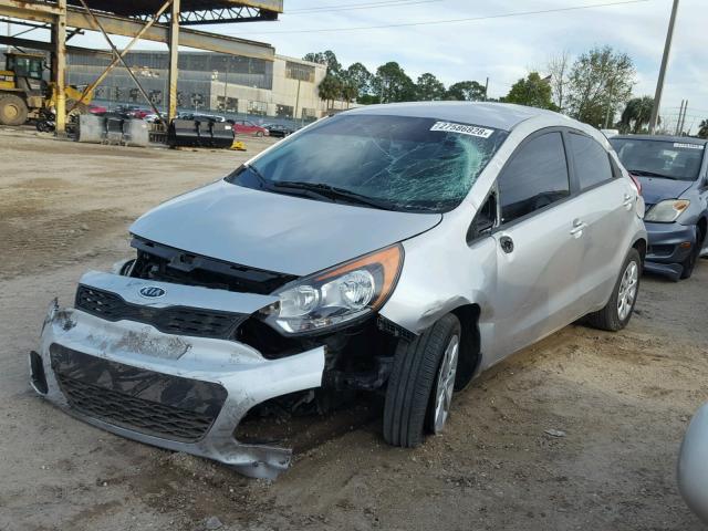 KNADM5A30C6014961 - 2012 KIA RIO LX SILVER photo 2