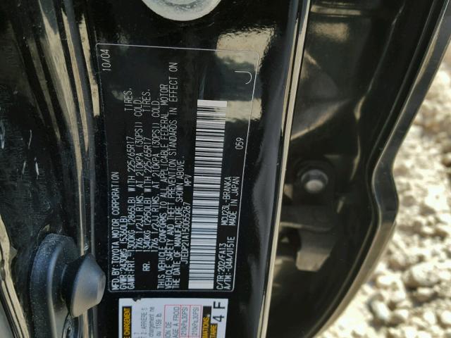 JTEDP21A150055267 - 2005 TOYOTA HIGHLANDER BLACK photo 10