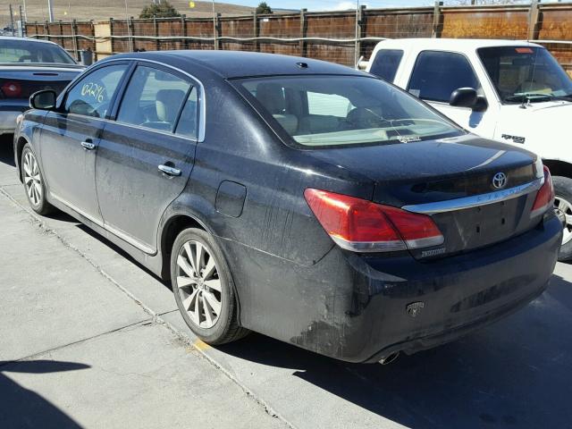 4T1BK3DB5BU376586 - 2011 TOYOTA AVALON BAS BLACK photo 3