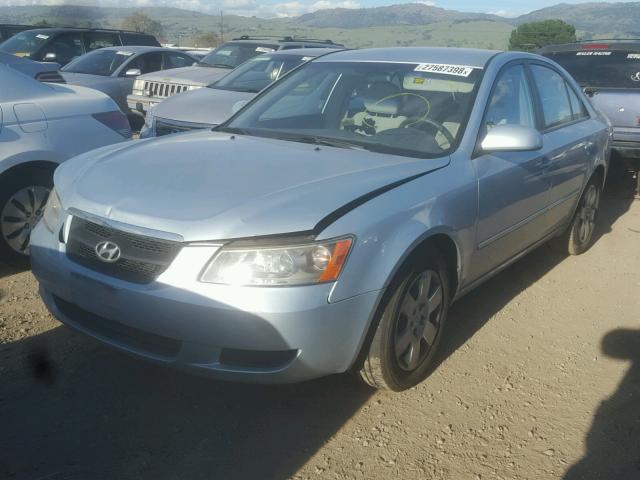 5NPET46C57H255276 - 2007 HYUNDAI SONATA GLS BLUE photo 2