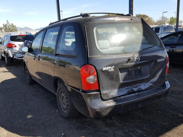 JM3LW28A730367963 - 2003 MAZDA MPV WAGON BLACK photo 3