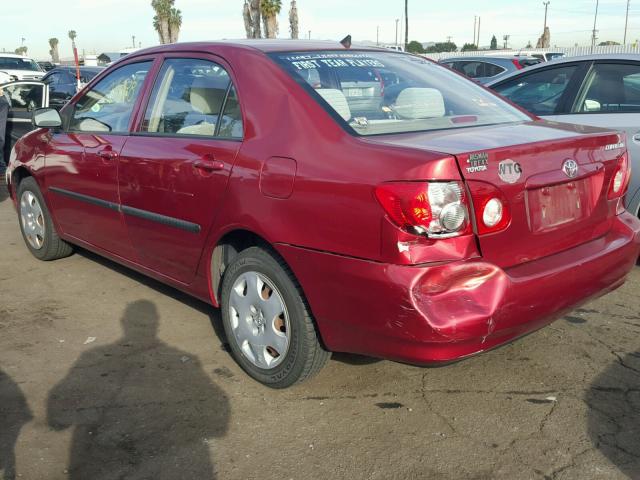 2T1BR32E44C243766 - 2004 TOYOTA COROLLA CE RED photo 3