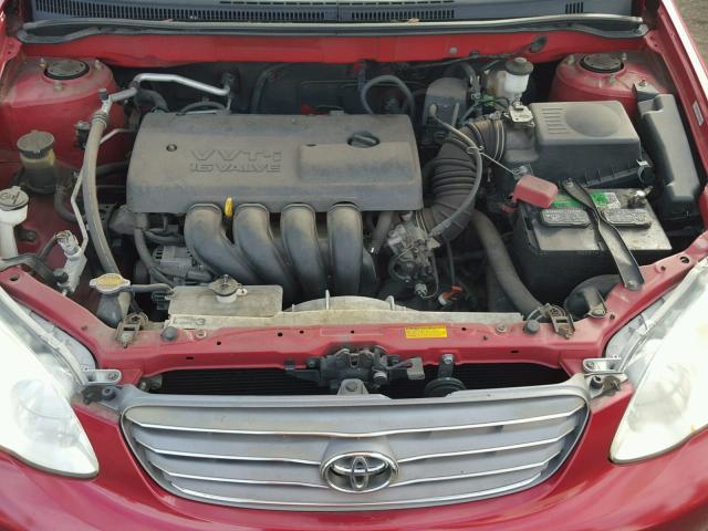 2T1BR32E44C243766 - 2004 TOYOTA COROLLA CE RED photo 7